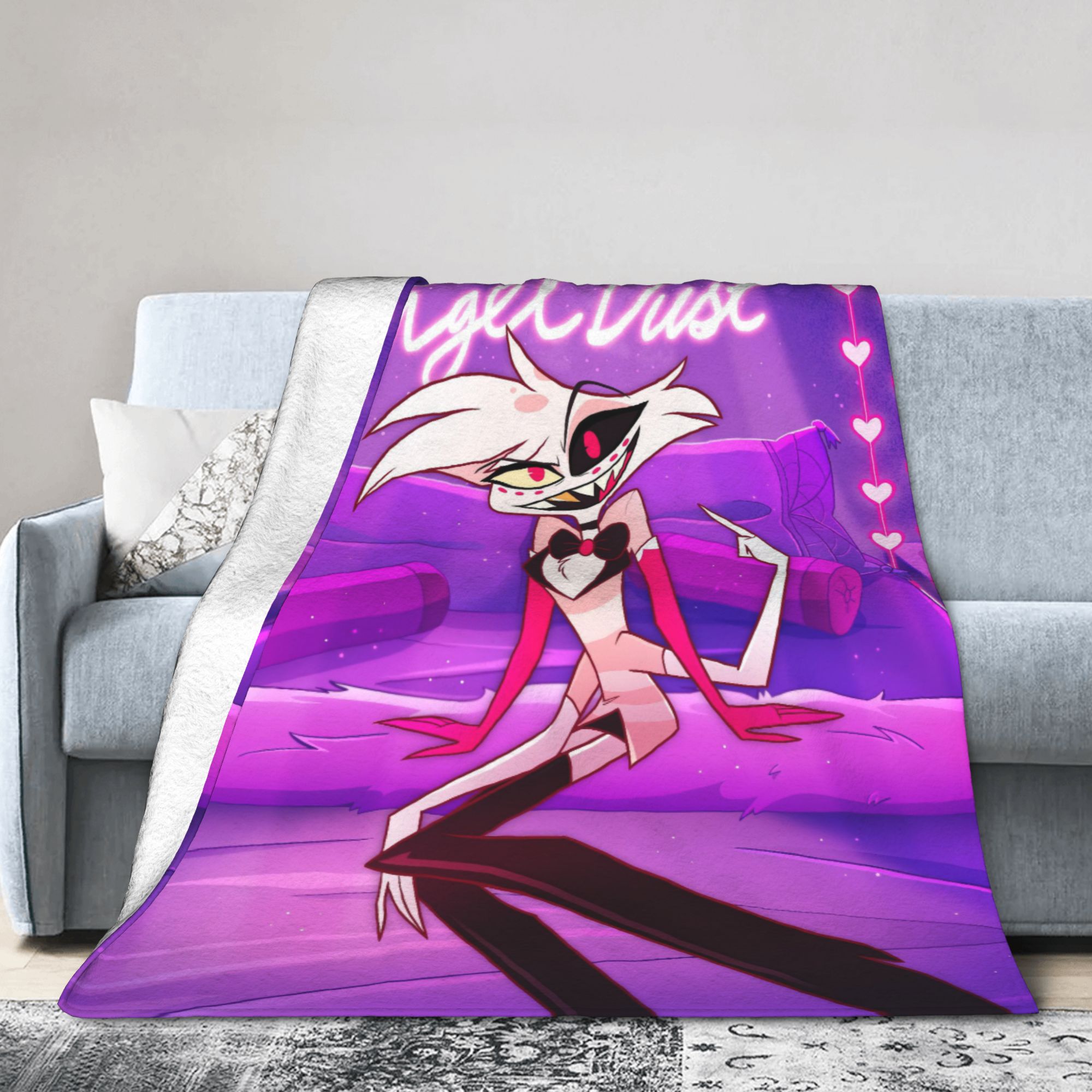 Cartoon Hazbins Hotels  Angel  - огляд і ціна Christmas Throw Blanket