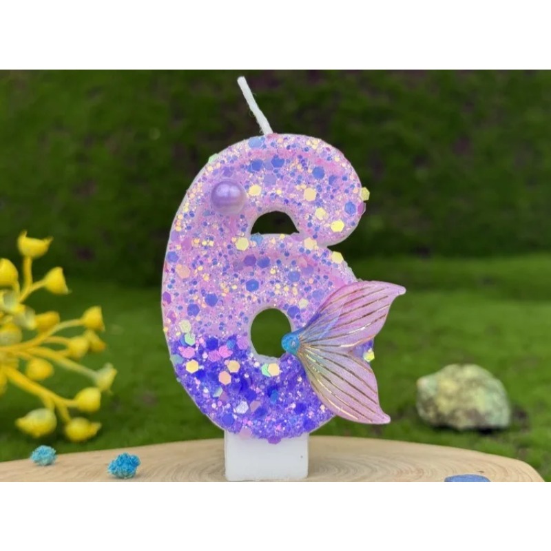 Glitter Purple Gradient Mermai - огляд і ціна Holiday Candle Set