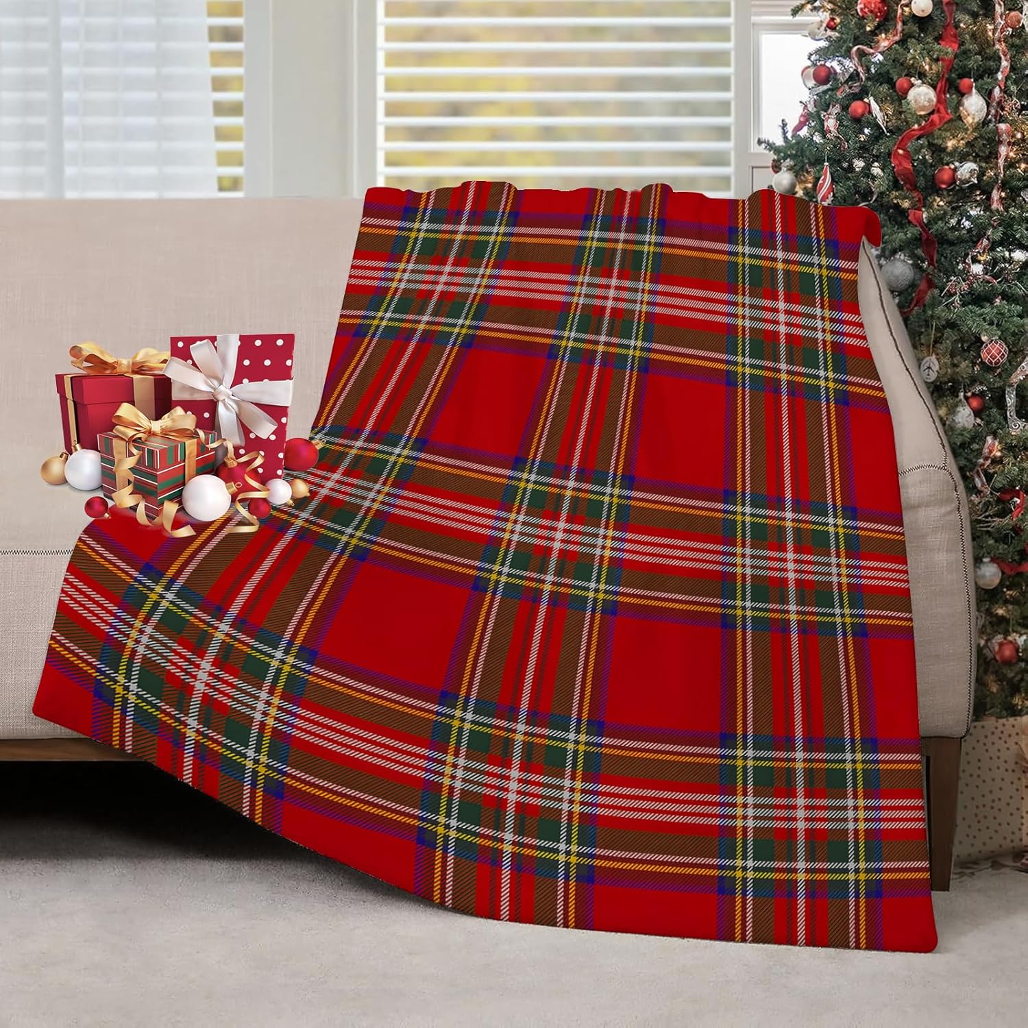 Christmas Plaid Throw Blankets - огляд і ціна Christmas Throw Blanket