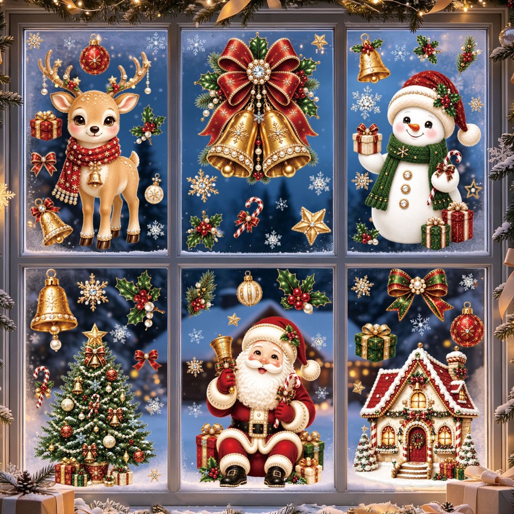 Christmas 2027 New Window Stic - огляд і ціна Snowflake Window Decal