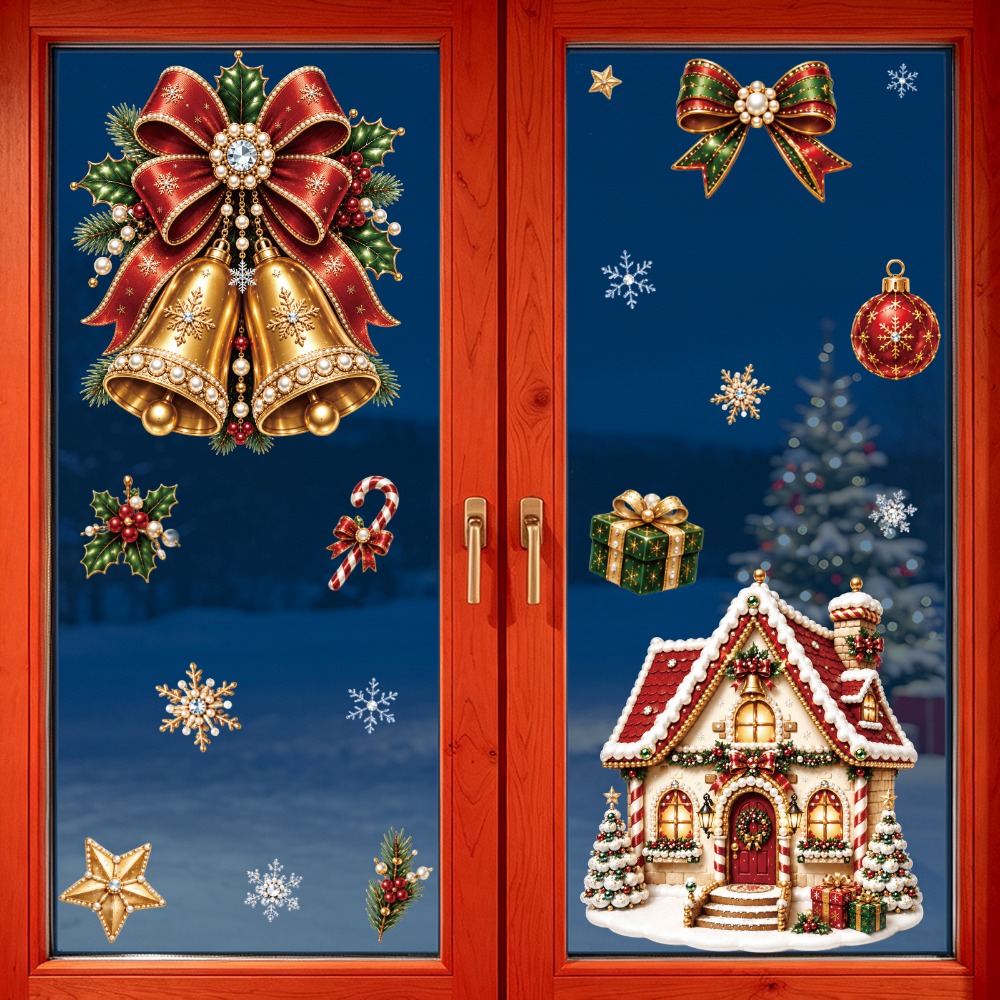 Christmas 2027 New Window Stic - огляд і ціна Snowflake Window Decal