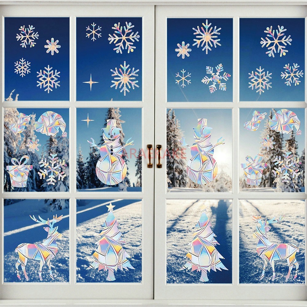 2set Christmas Electrostatic W - огляд і ціна Snowflake Window Decal