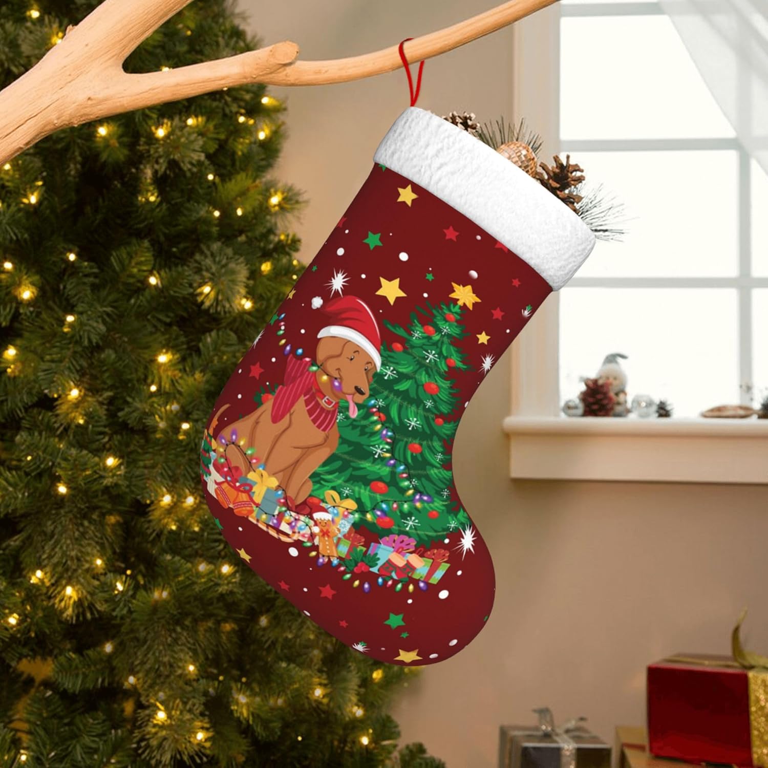 Christmas Dog Light Design 17. - огляд і ціна Christmas Stocking Hanging